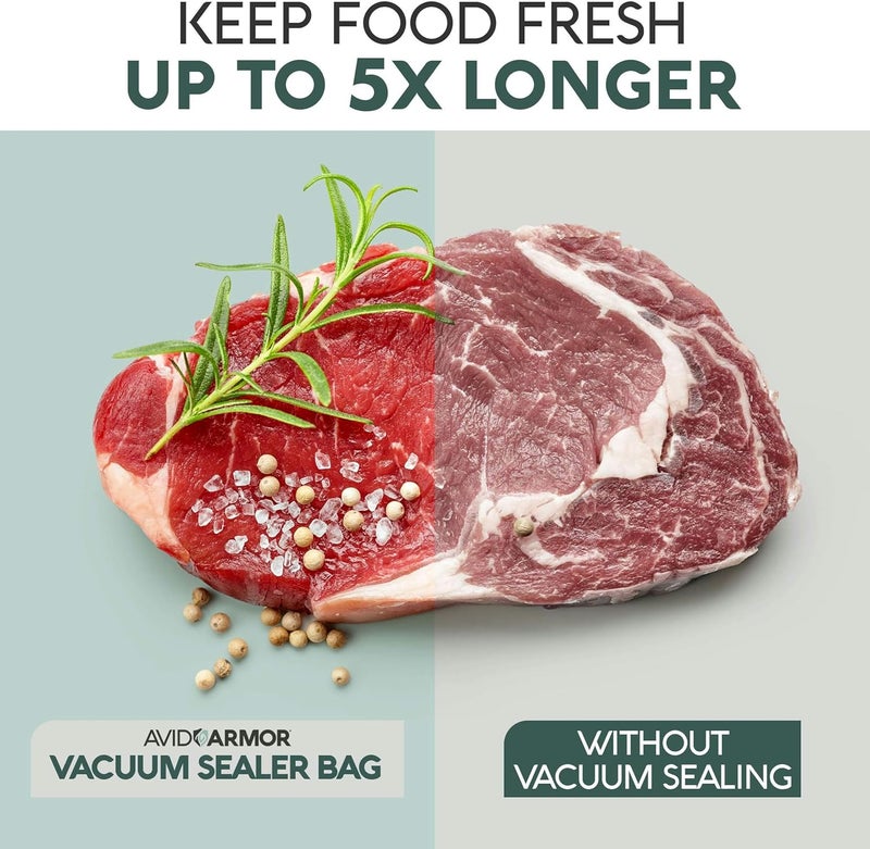 Avid Armor Vacuum Sealer Bags, Vac Seal Bags for Food Storage, Freezing, and Sous Vide Cooking, Non-BPA Freezer Vacuum Sealer Bags, Pint, Quart, and Gallon Sizes Combo Pack, 150 Bags - Image 4